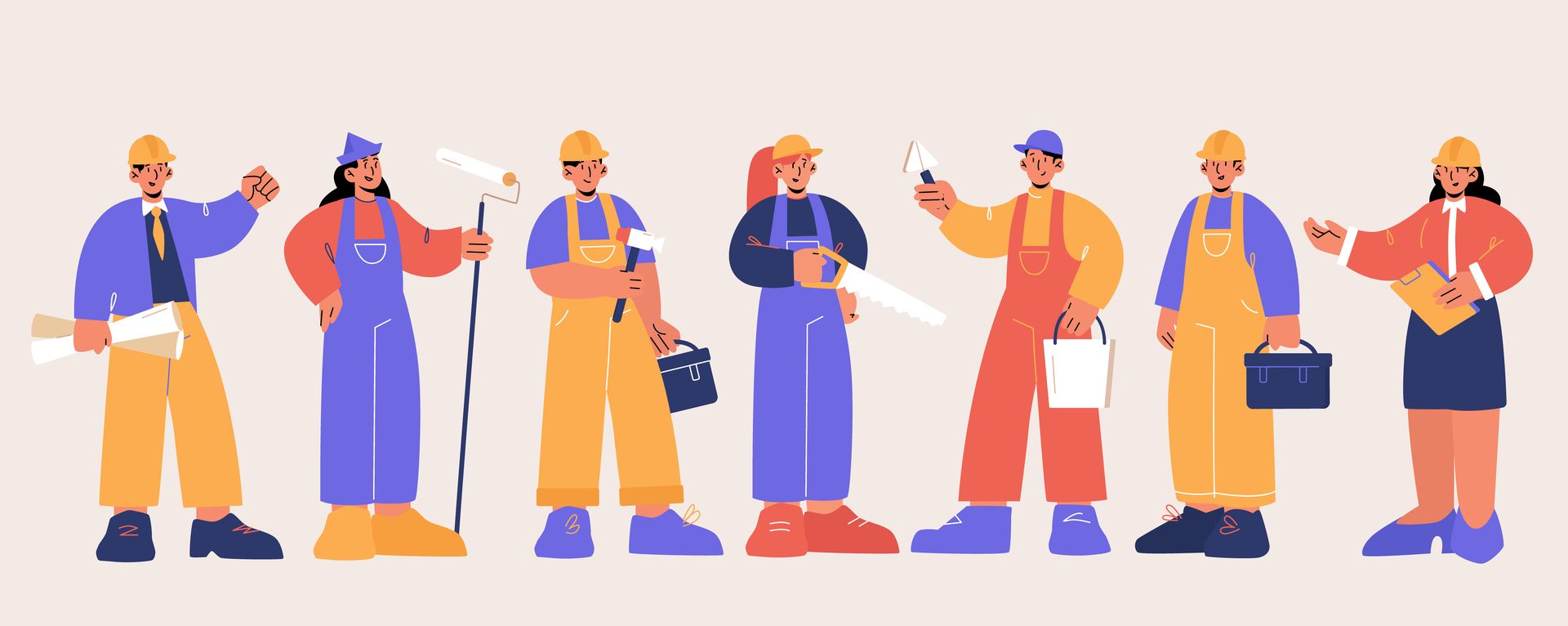 Équipe sur chantier